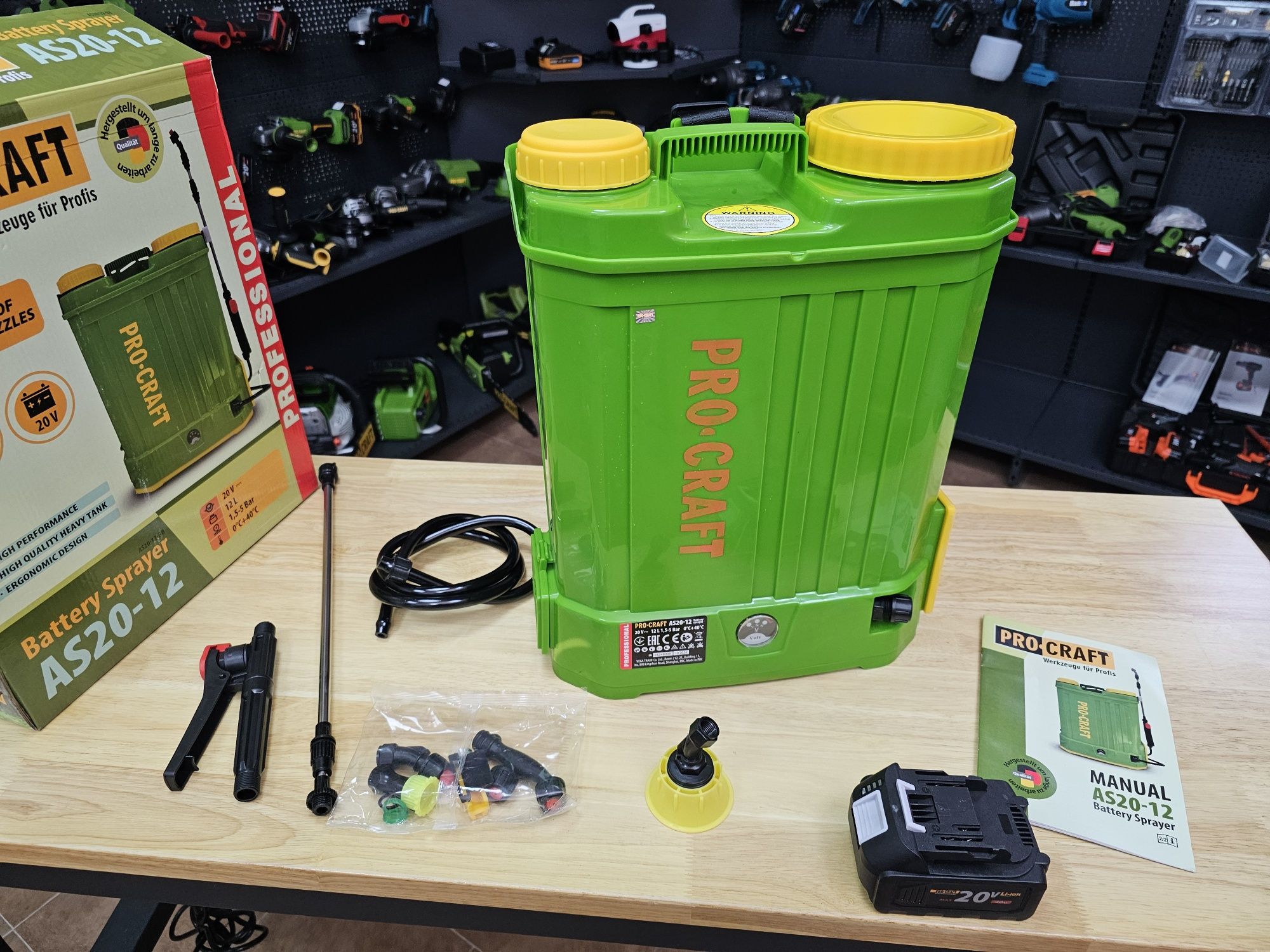 20V 12л. Аккумуляторный опрыскиватель Procraft AS20-12 Гарантия 36мес