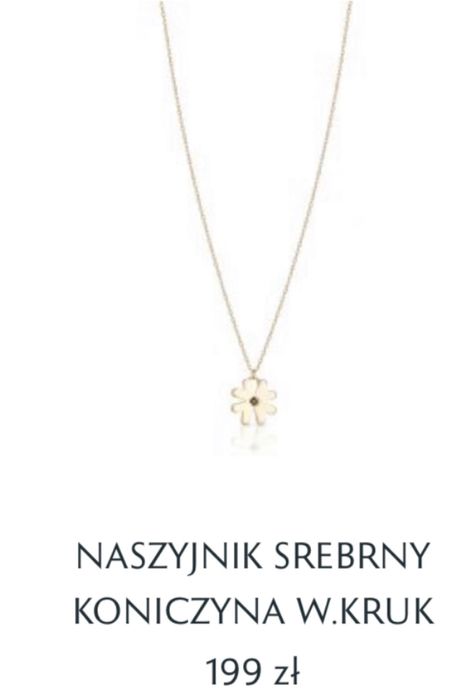 Naszyjnik srebrny pozłacany