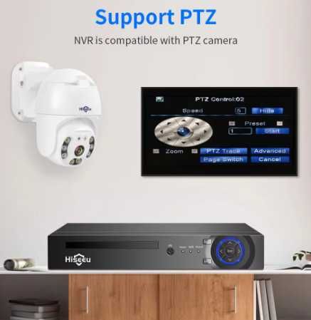 Hiseeu H5NVR-P-8 - POE Sistema de Vigilância de 8 Canais