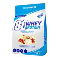 6Pak 80 Whey Protein 908G O Smaku Białej Czekolady Z Malinami