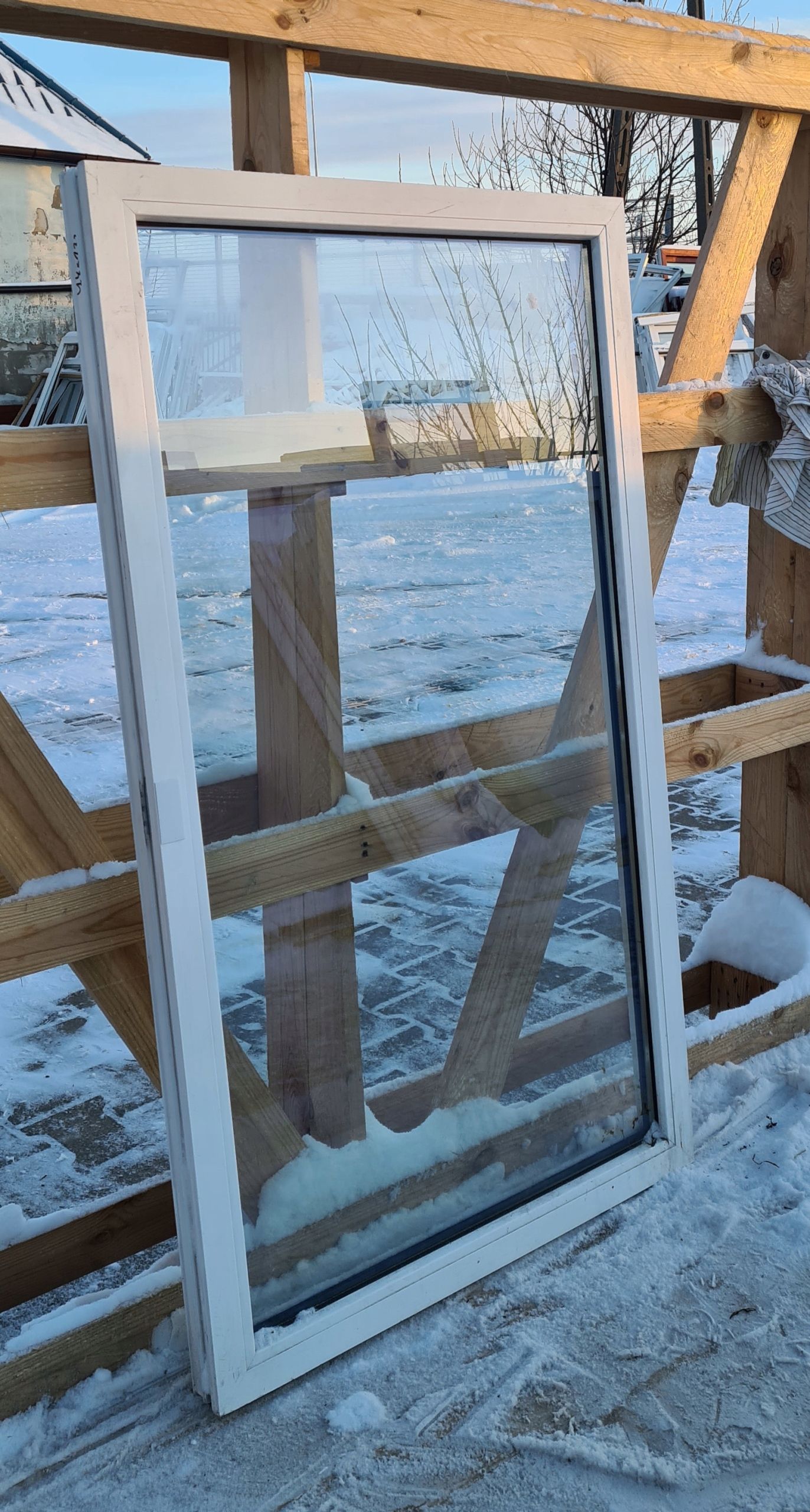 OKNA Używane 77x132 FIX OKNO KacprzaK Plastikowe PCV Lider Okna OLX