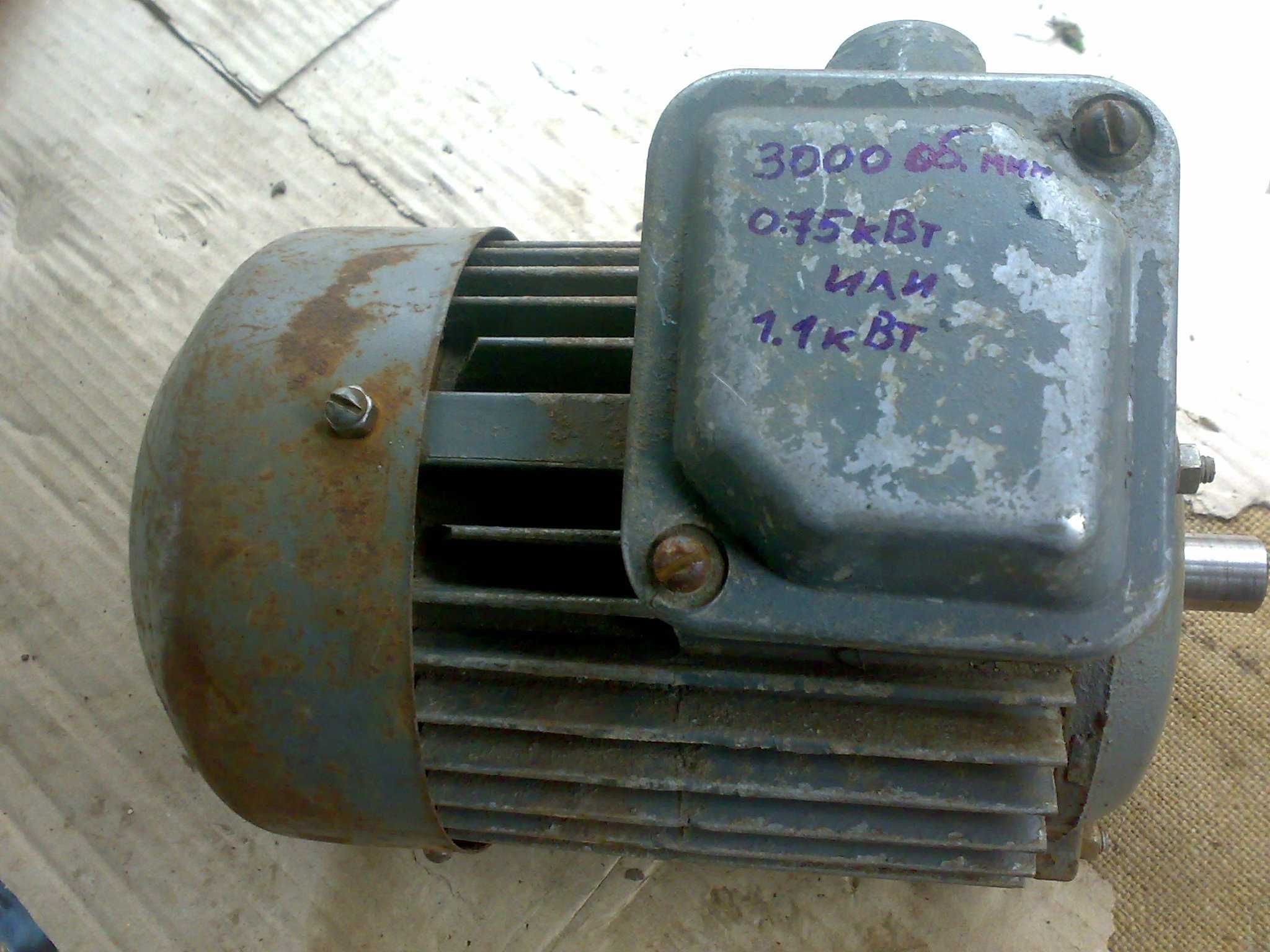 Электродвигатель 1.1квт 2880об мин.тип 4АМ 80 УЗ.вентиляция.