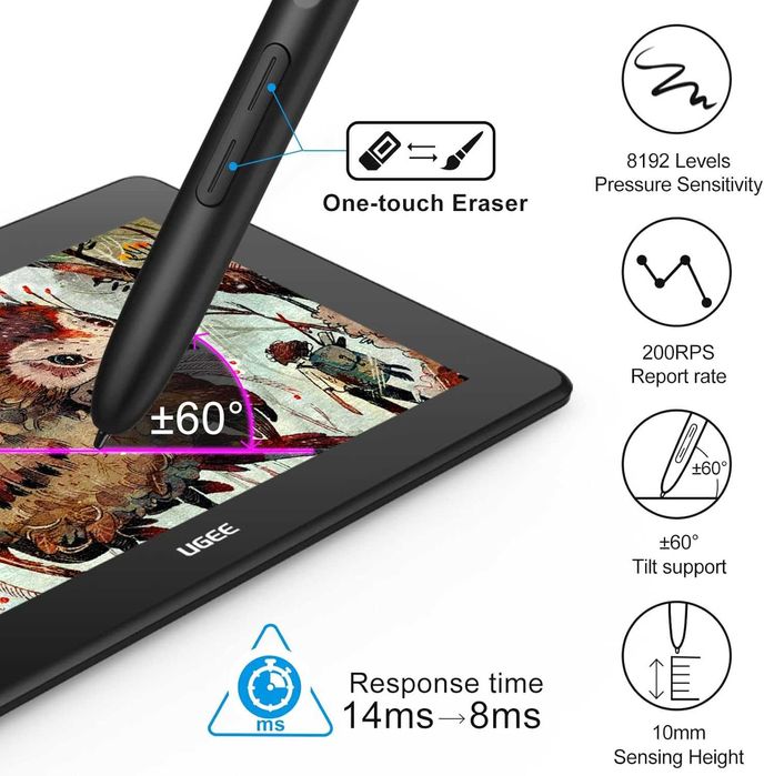 UGEE U1600 tablet graficzny FullHD 15,4" Windows/Mac/Android/Linux/OSU