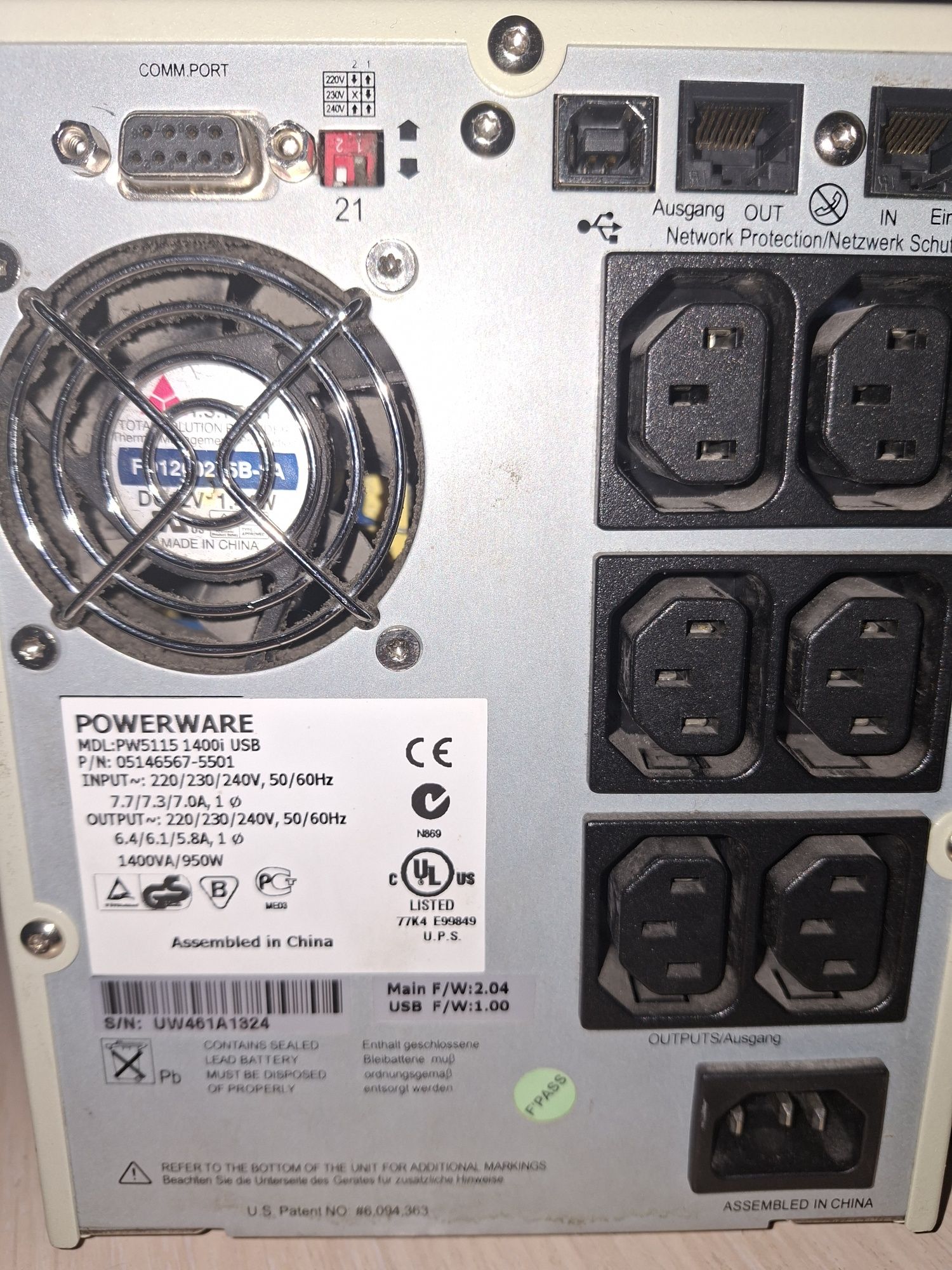 Безперебійник POWERWARE PW5115 1400i 950W