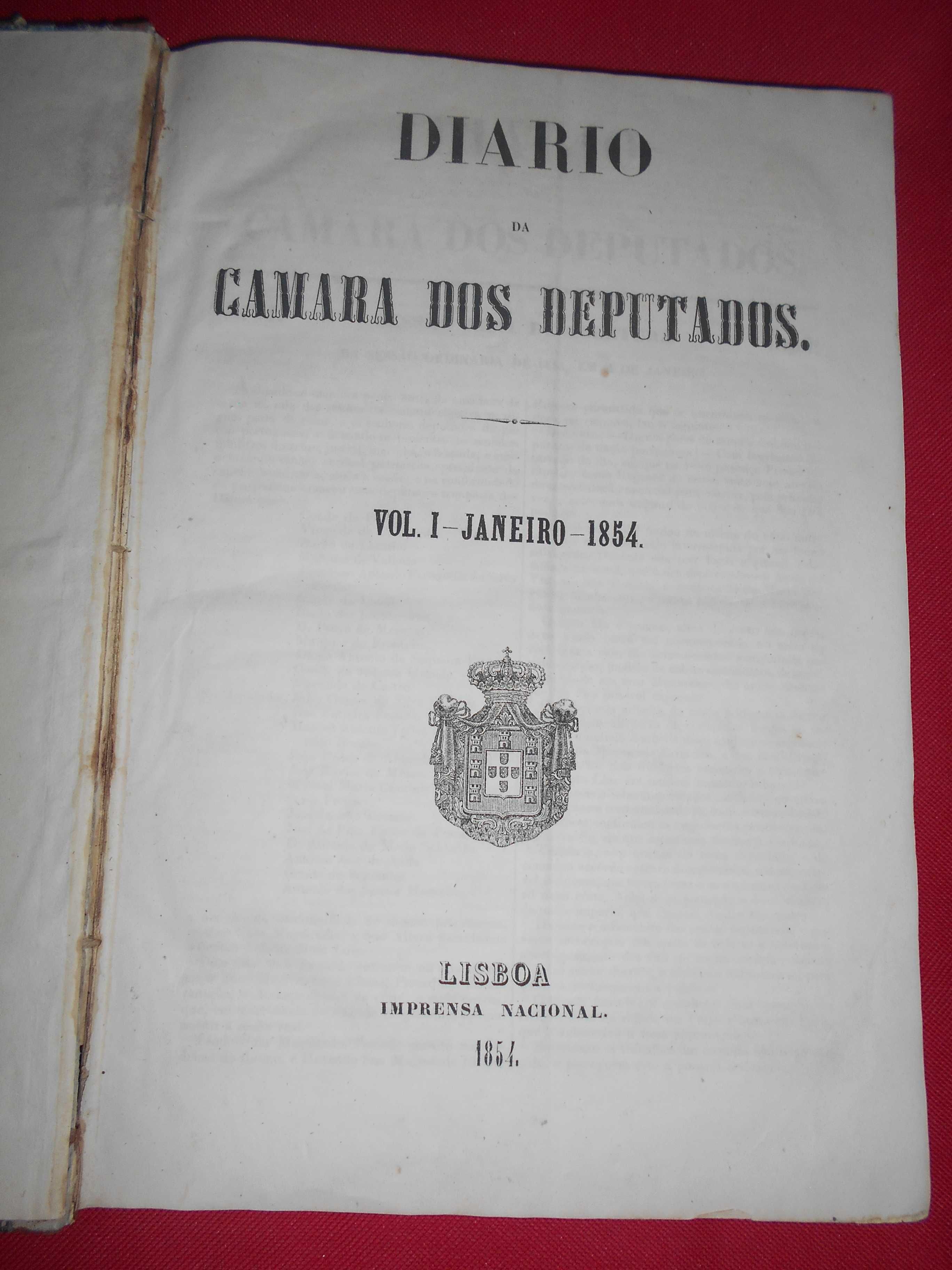 Diário da Câmara dos Deputados - Vol. I e II de 1854