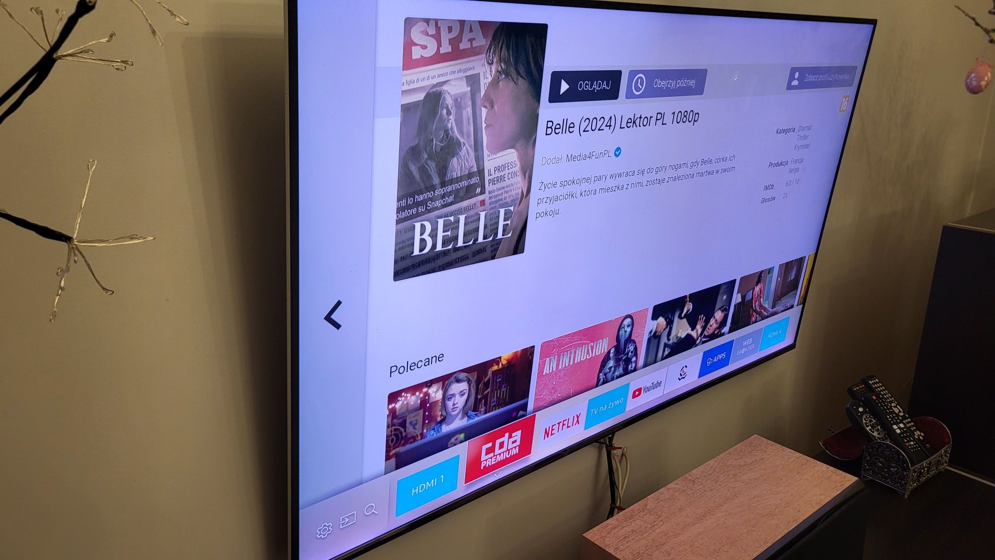 Telewizor samsung 60 cali " 140hz 4k stan sklepowy AI