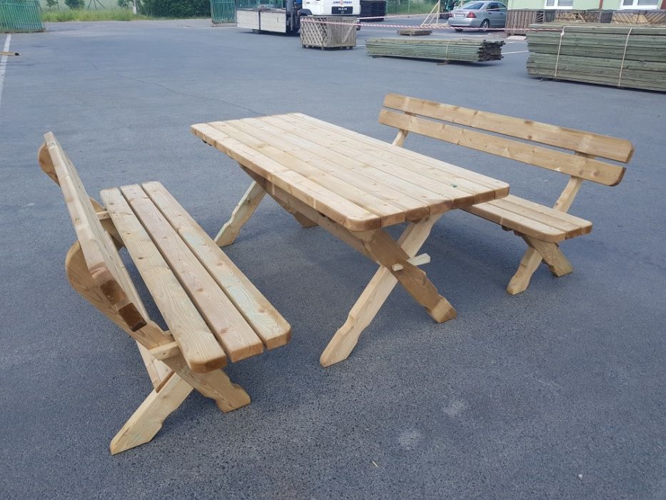 Komplet ogrodowy JURAND 2 ławki + stół producent.