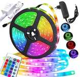 TAŚMA Led 300 DIOD RGB+pilot 5m DŁUGOŚCI, multikolor WODOODPORNA