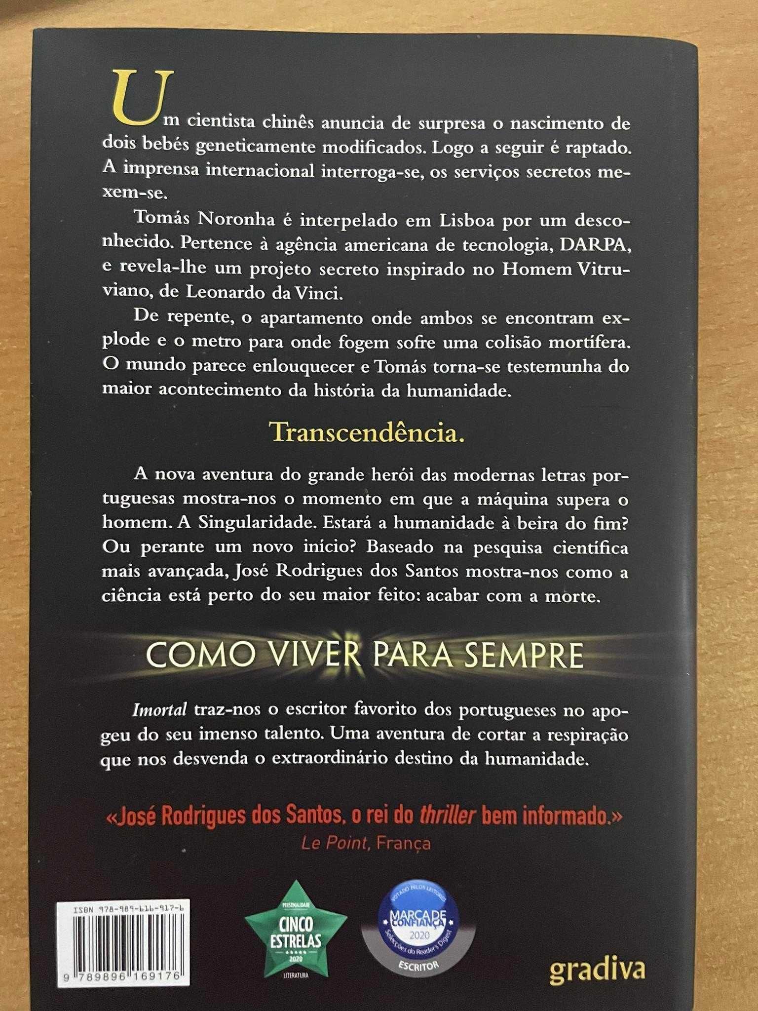 Livro "Imortal" de José Rodrigues dos Santos