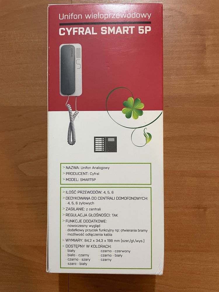 Domofon Unifon Wieloprzewodowy Cyfral Smart 5P Biały