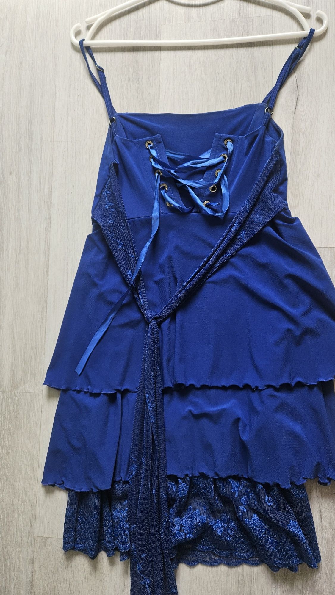 Платье вечернее синее красивое мини идеальное состояние