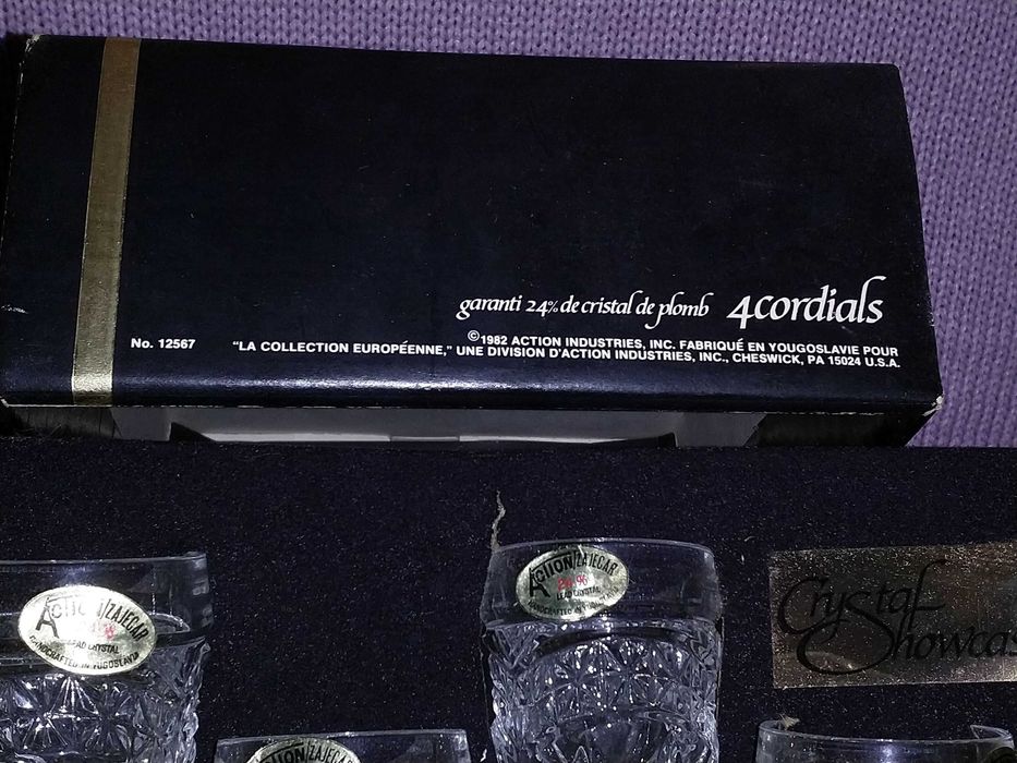 conjunto de 4 copos de cristal