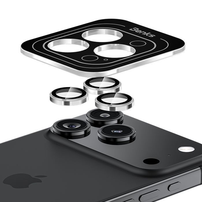 Benks szkło Glass Warrior Metal Lens Protector na aparat do Iphone 17