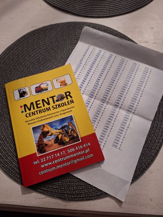 Książeczka do szkolenia kierowców i operatorów