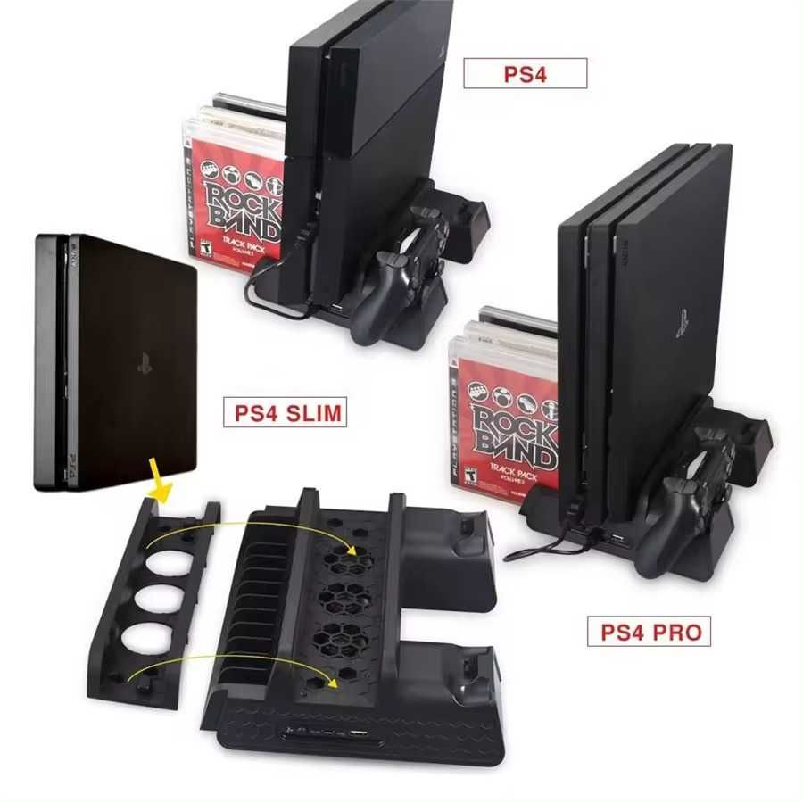 Підставка охолодження DOBE Playstation 4/Slim/Pro зарядка контролерів