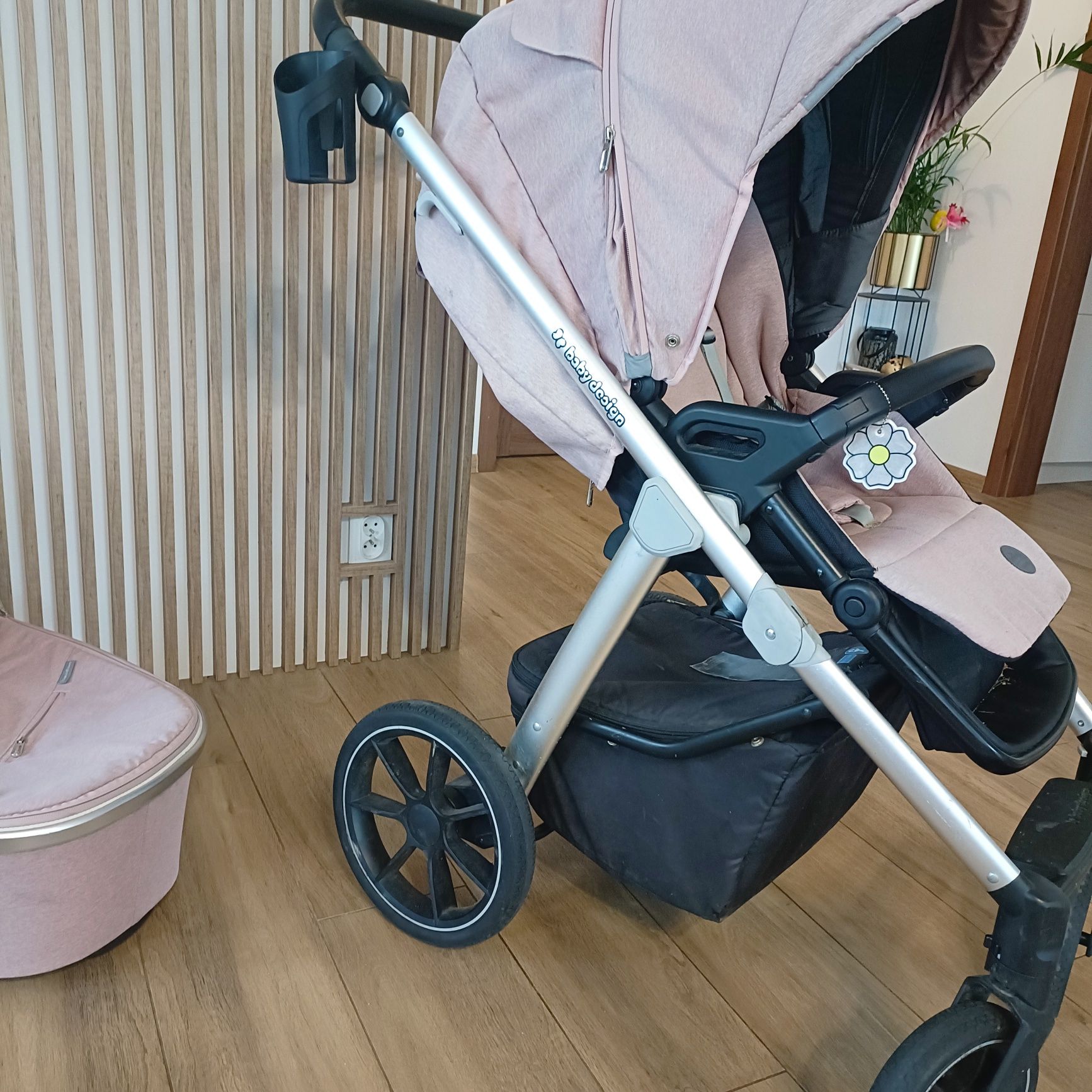 Wózek dla dziewczynki gondola + spacerówka Baby Design
