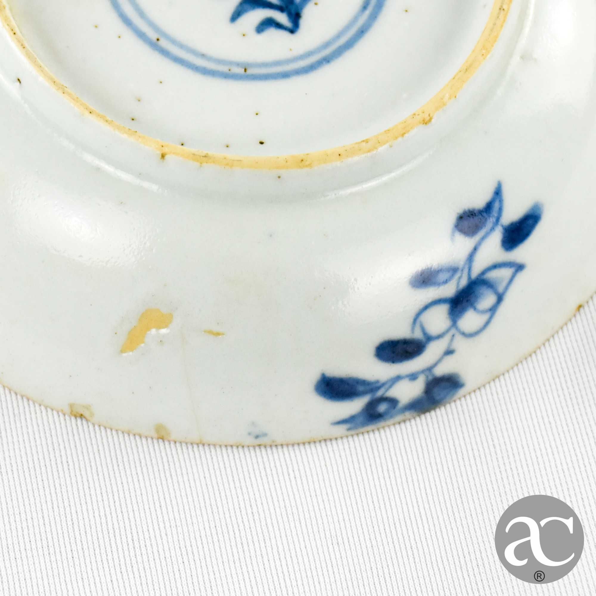 Par de Covilhetes / Pratos Porcelana da China Kangxi séc. XVII / XVIII