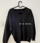 Prosta bluza wełniana brązow 50 % wełna
