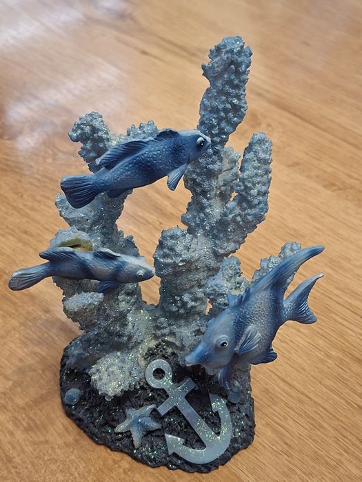 Ozdoba, figurka rafa koralowa i rybki, brokat