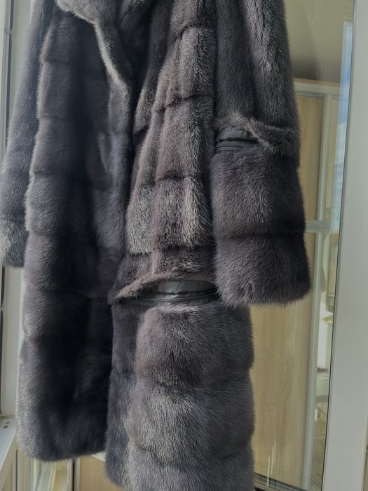 Роскошная, редкая модель! Норковая шуба с английским воротником!
