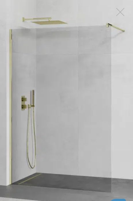 Złota Ścianka prysznicowa walk-in nie używana  Mexen Kioto