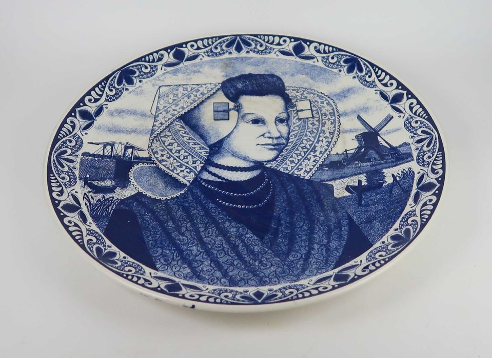 Prato Grande 34 cm - Mulher - Delfts Blauw Chemkefa Holland