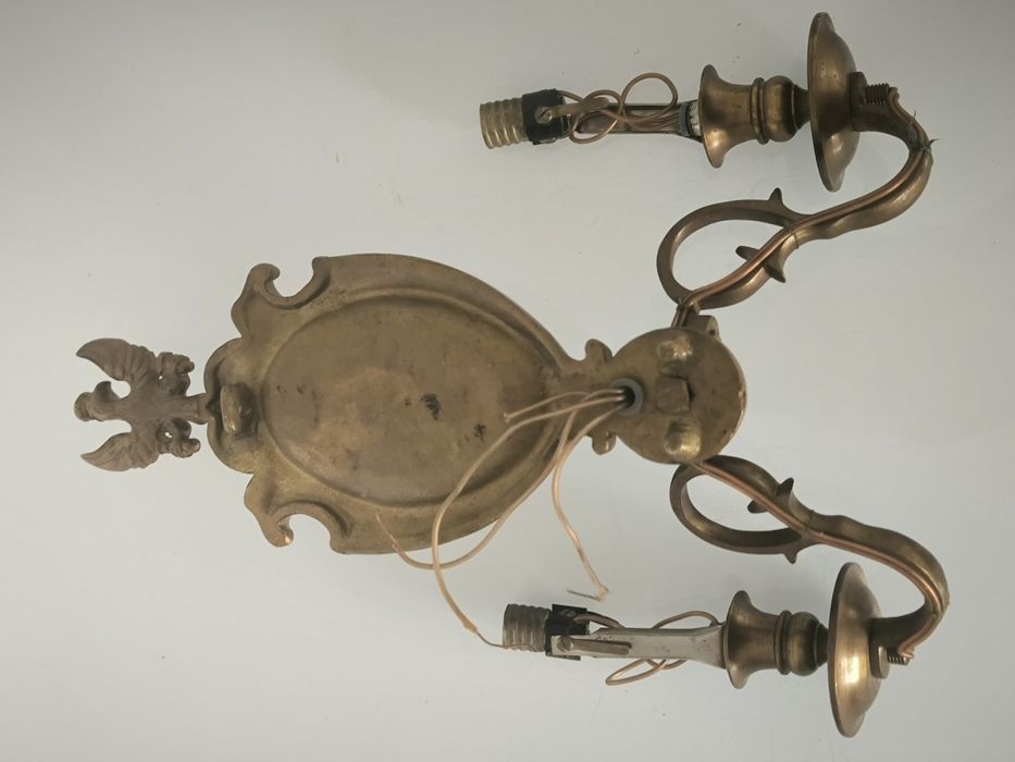 Kinkiet mosieżny styl księstwo Warszawskie