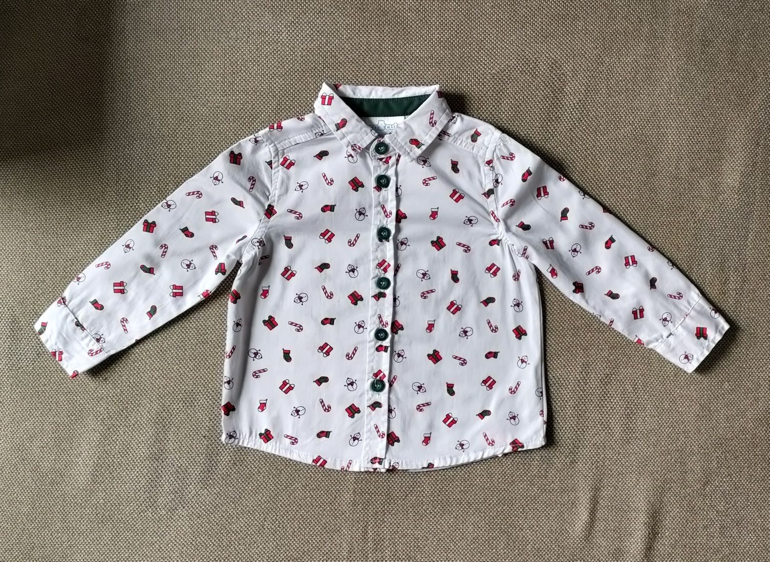 Koszula wzór świąteczny/ prezenty, święta, św. Mikołaj, So cute, r.74