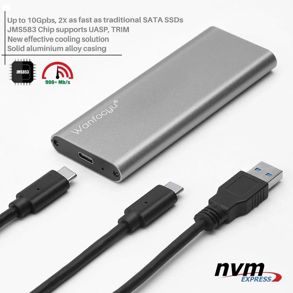 Adapter obudowa dysku SSD USB typ C M.2 NVMe B658