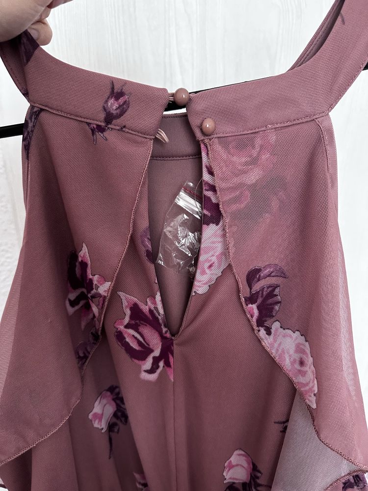 Nowa długa sukienka kwiecista kwiaty floral 40/42 wiosna wesele lato