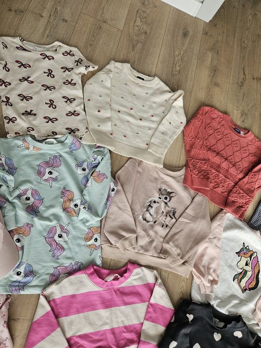 Paka ubrań dla dziewczynki jesień/zima 110/116 H&M