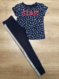 GAP Kids bluzka STAR & legginsy z lampasami r.134