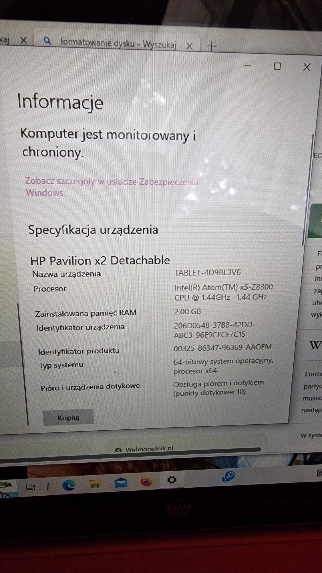 Netbook HP Pavilion TABLET-4D9BL3V6