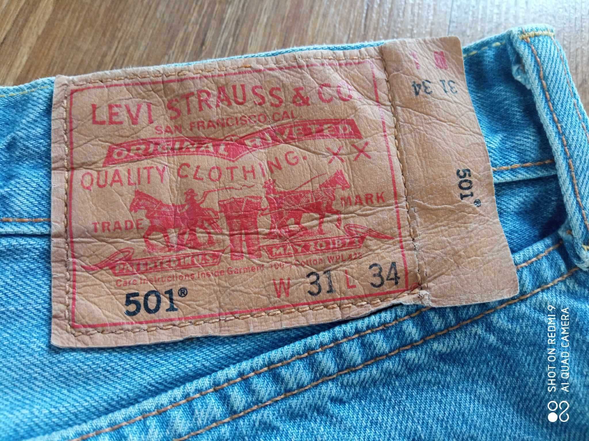 Spodnie męskie jeansy Levis Levi's 501 31X34 W31 L34