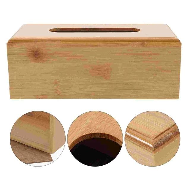 Pudełko bambusowe z pokrywką na chusteczki