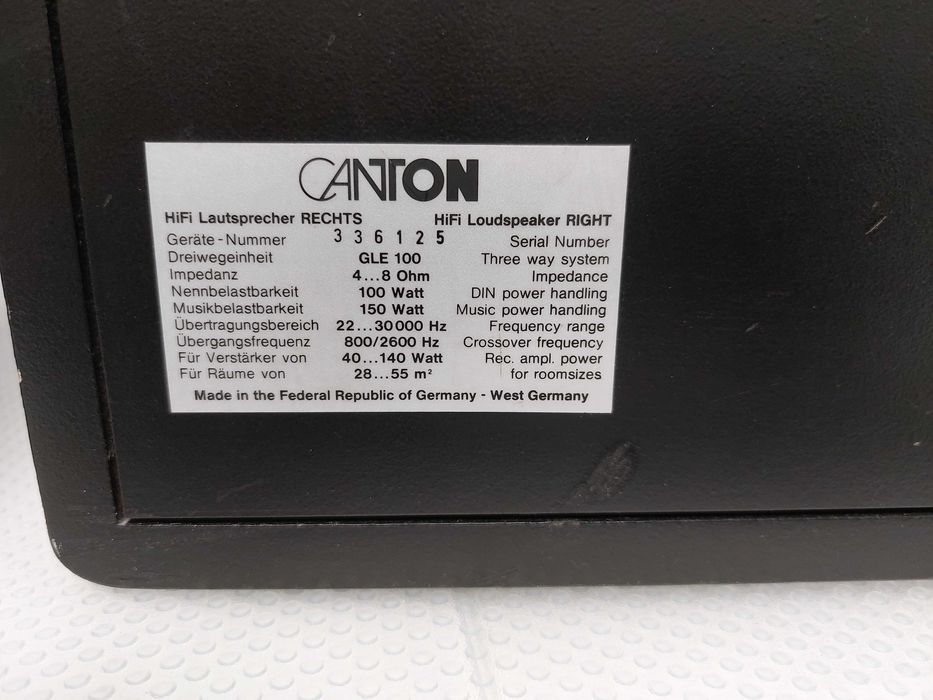 Акустика Canton GLE 100 (Верх линейки НЧ 30,1 см 14,4 кг/шт.)