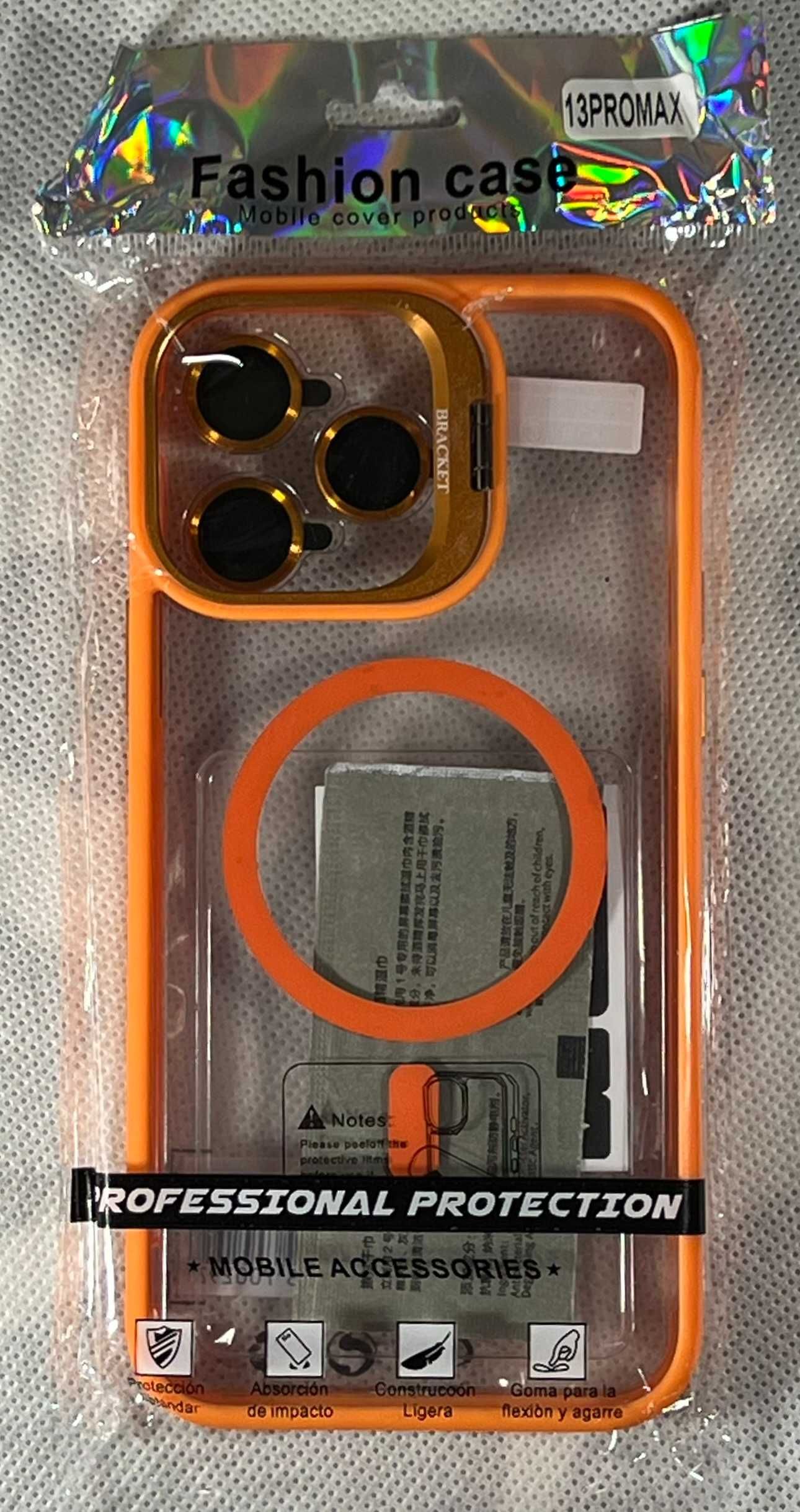 Etui iPhone 13 Pro Max Pomarańczowe MagSafe z Podstawką