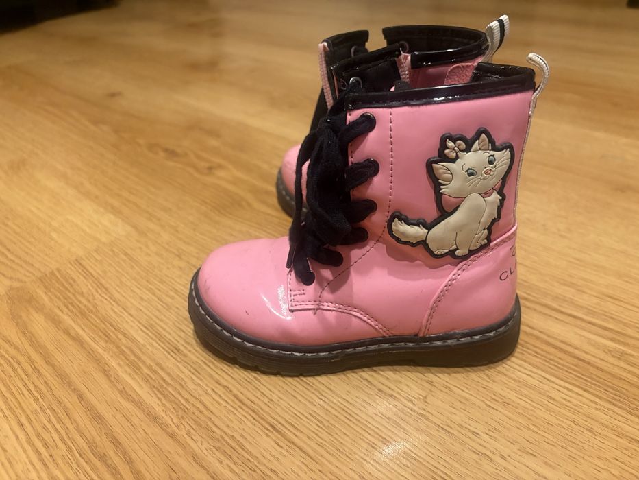 2 pary 26 i 27 Lakierki ocieplane botki traperki zimowe dziewczynki