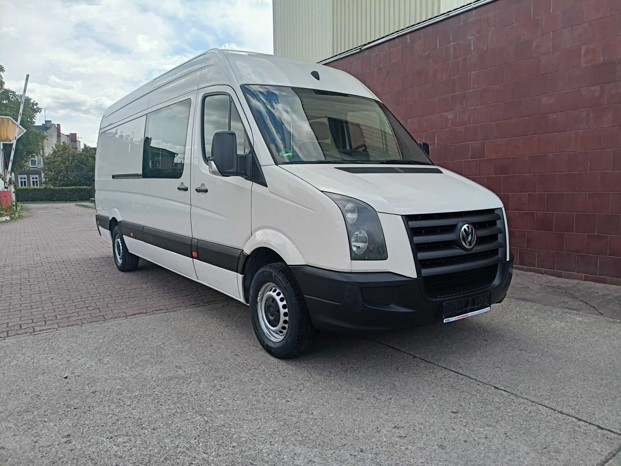 VW Crafter 2.5 TDI Maxi 6osobowy Brygadowka Klima Tempomat Sprowadzony