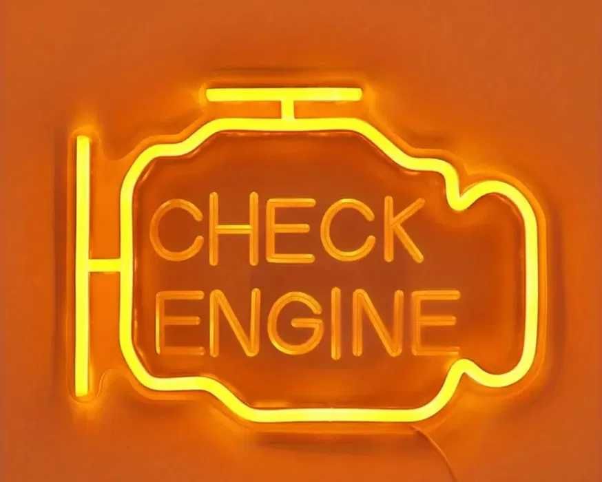 Neonowa Lampka CHECK ENGINE
