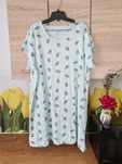Miętowa wygodna koszulka nocna NightWear rozm 50/52 bawełna króliczki