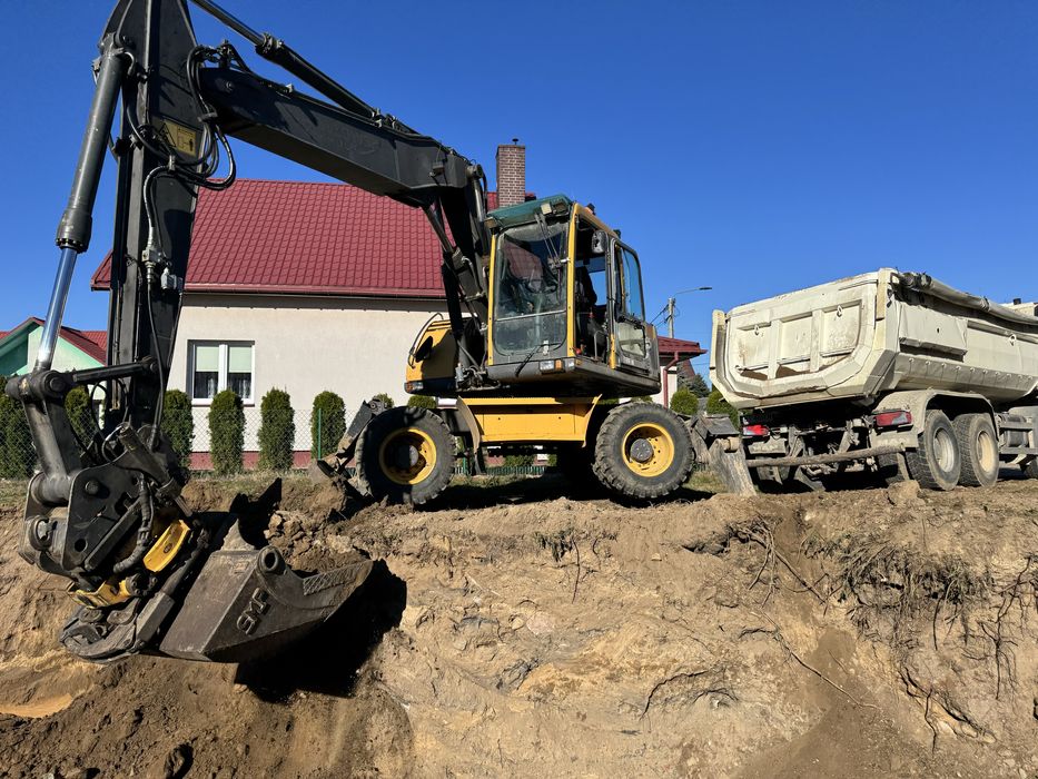Wynajem koparki kołowej i wywrotki 8x8