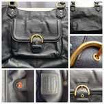 Вінтажна сумка Coach Campbell Belle (чорна, натуральна шкіра)