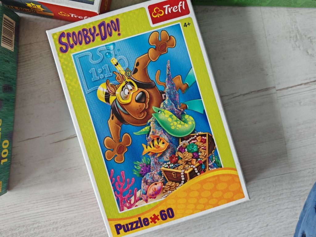Puzzle 4 pudełka Cars, Scooby Doo, Monsters