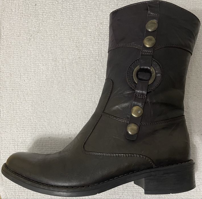 Skórzane botki kowbojki oozaki 37