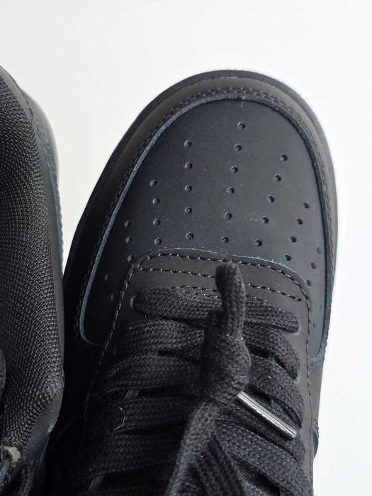 Кросівки з хутром Nike Air Force 1 Black/Orange premium зимові