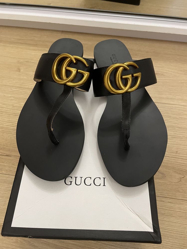 Sanadaly klapki Gucci 39 czarne