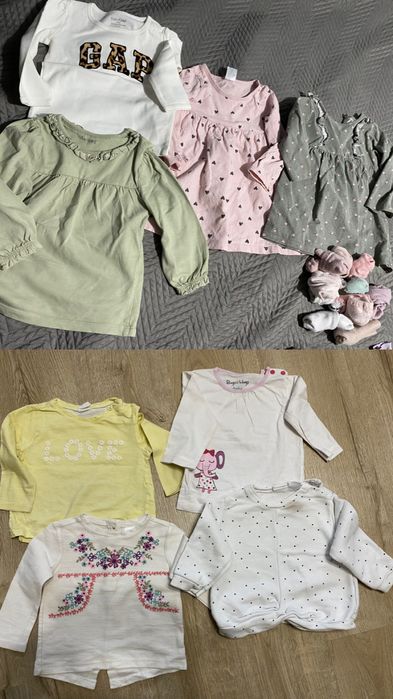 Mega paka ubranek 74 dziewczynka jesien