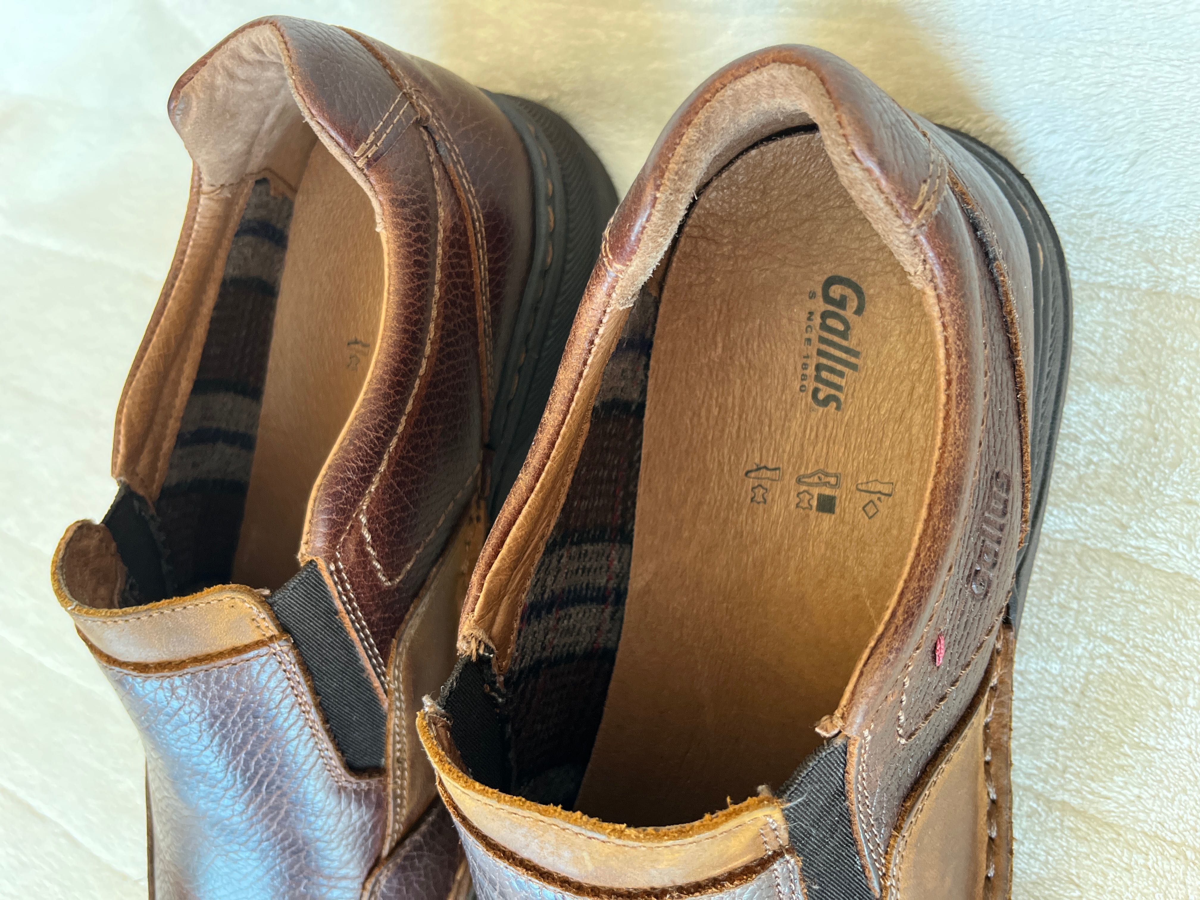 Gallus męskie skórzane mokasyny Slip-On rozmiar 44
