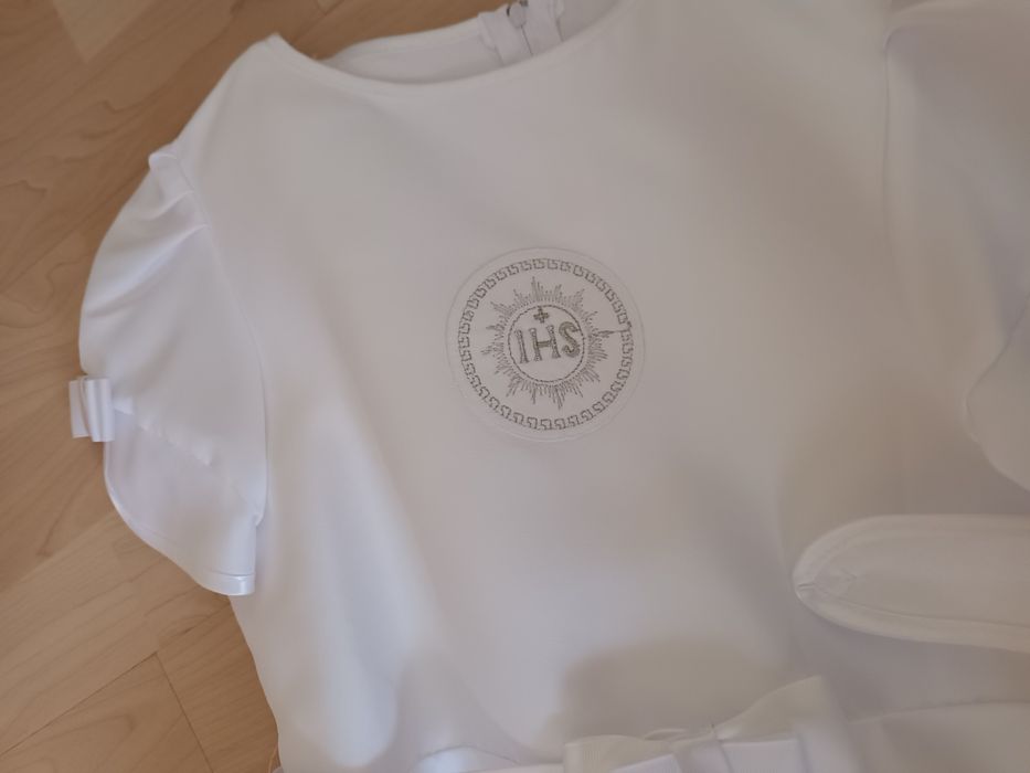 Sukienka/komplet do I Komuni Św r.146/152 (cały strój)